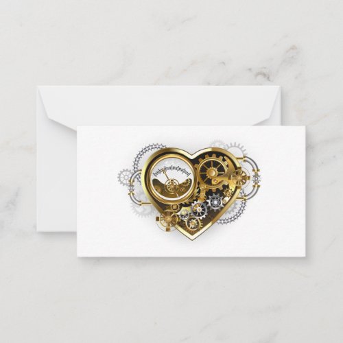 Steampunk Heart with a Manometer Advice Card