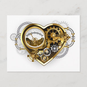 Steampunk Heart with a Manometer Advice Card