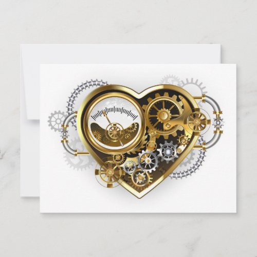 Steampunk Heart with a Manometer Advice Card