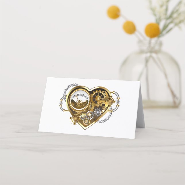 Steampunk Heart with a Manometer Appointment Card (Front)