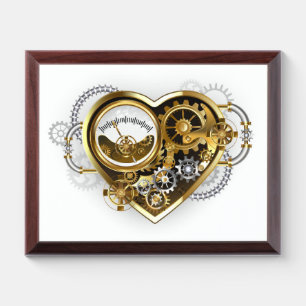 Steampunk Heart with a Manometer Award Plaque