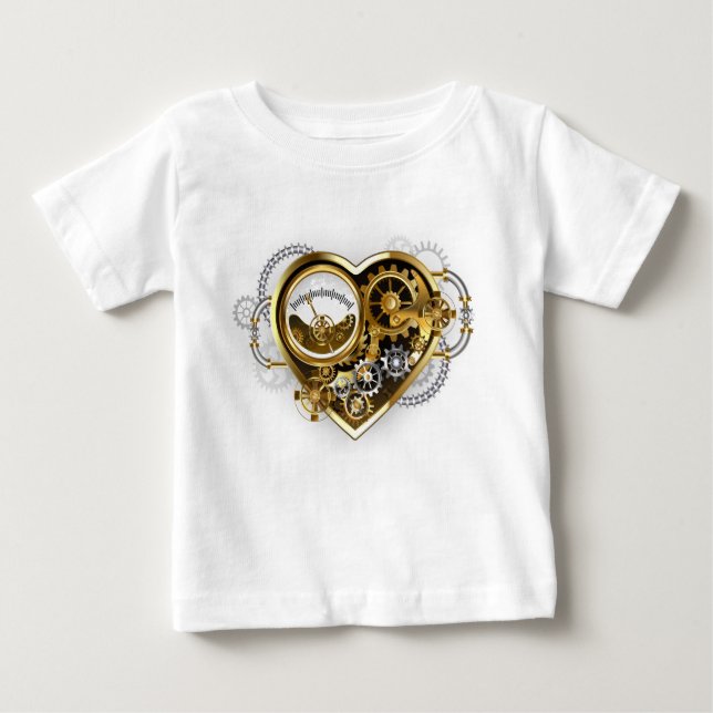 Steampunk Heart with a Manometer Baby T-Shirt (Front)