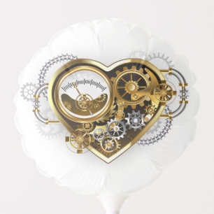 Steampunk Heart with a Manometer Balloon