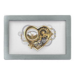 Steampunk Heart with a Manometer Belt Buckle