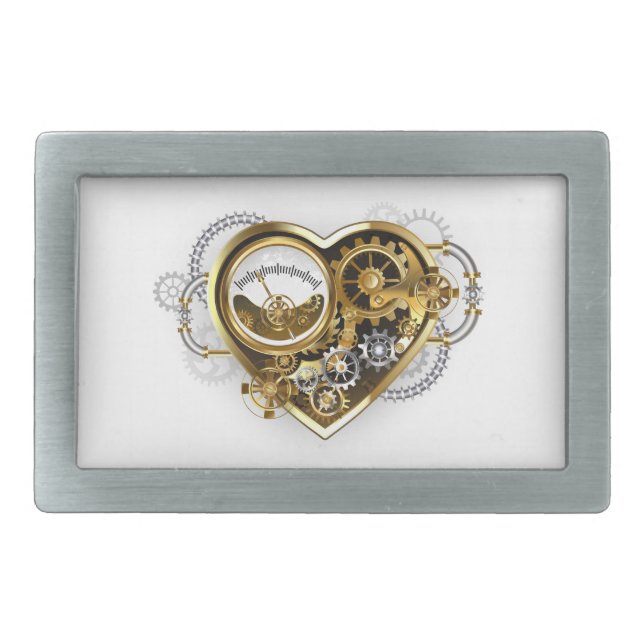 Steampunk Heart with a Manometer Belt Buckle (Front)