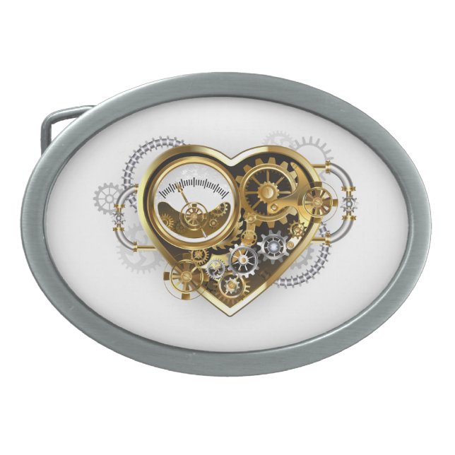 Steampunk Heart with a Manometer Belt Buckle (Front)