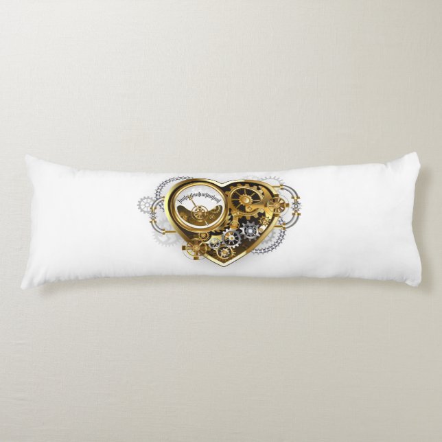 Steampunk Heart with a Manometer Body Pillow (Front)
