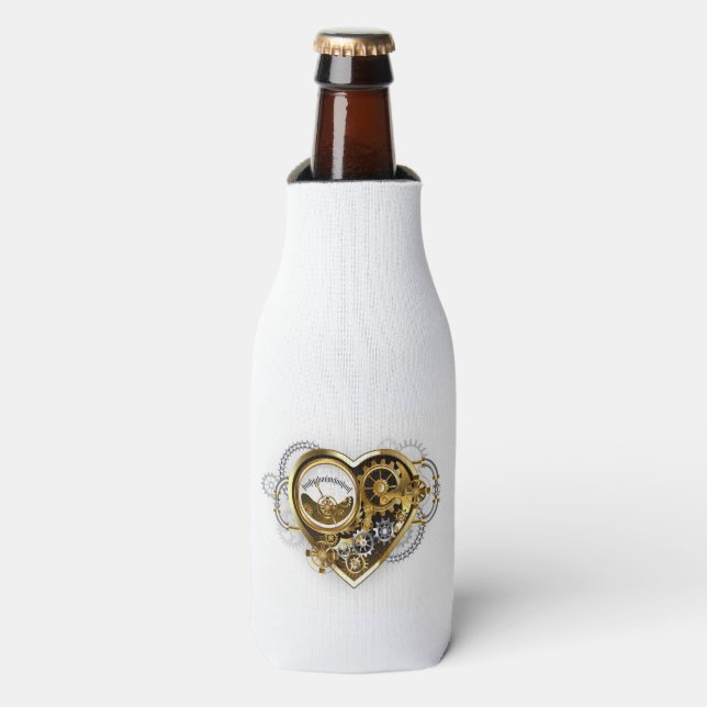 Steampunk Heart with a Manometer Bottle Cooler (Bottle Front)