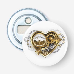 Steampunk Heart with a Manometer Bottle Opener