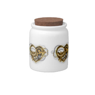 Steampunk Heart with a Manometer Candy Jar