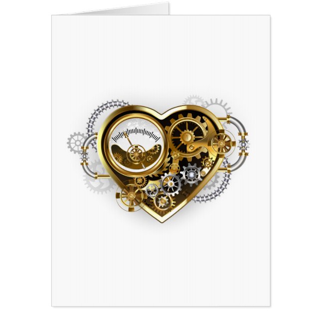 Steampunk Heart with a Manometer Card (Front)