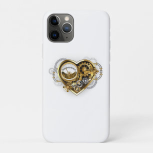 Steampunk Heart with a Manometer iPhone 11 Pro Case