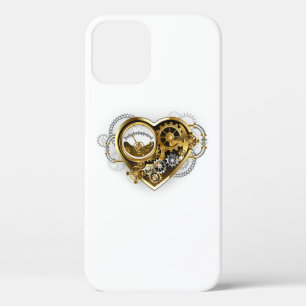Steampunk Heart with a Manometer iPhone 12 Case