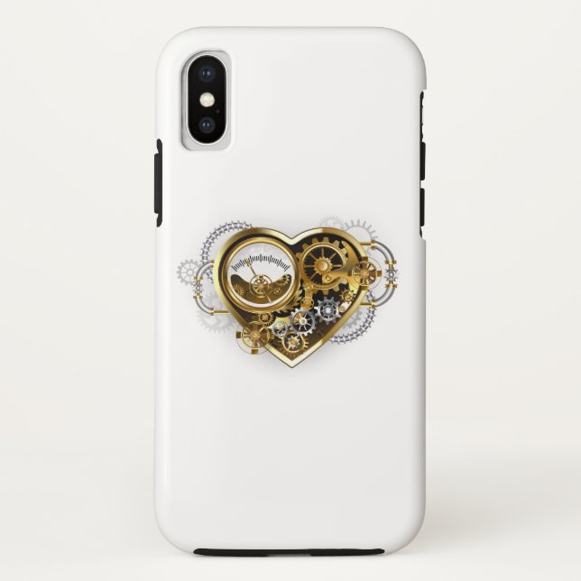 Steampunk Heart with a Manometer Case-Mate iPhone Case (Back)