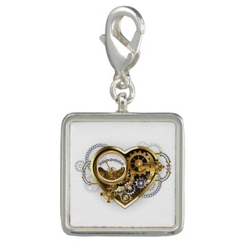 Steampunk Heart with a Manometer Charm