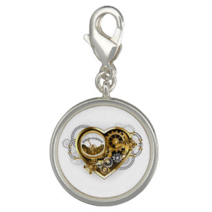 Steampunk Heart with a Manometer Charm