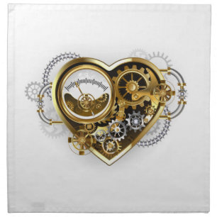 Steampunk Heart with a Manometer Cloth Napkin