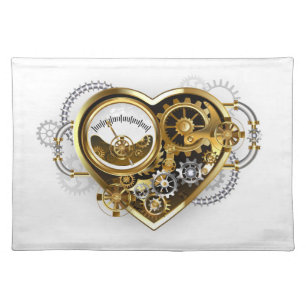 Steampunk Heart with a Manometer Cloth Placemat