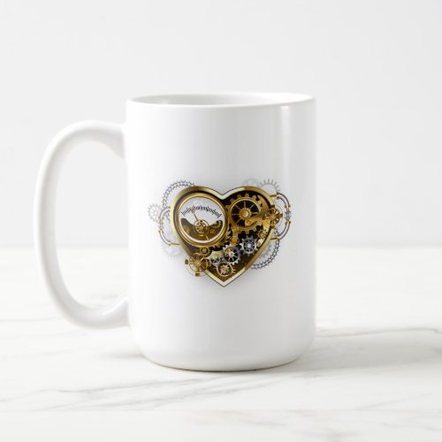 Steampunk Heart with a Manometer Coffee Mug