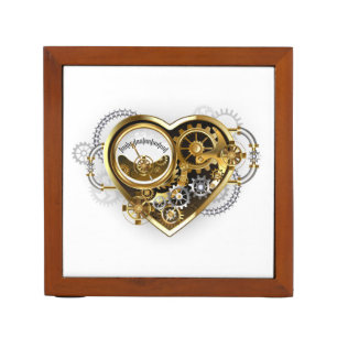Steampunk Heart with a Manometer Desk Organizer