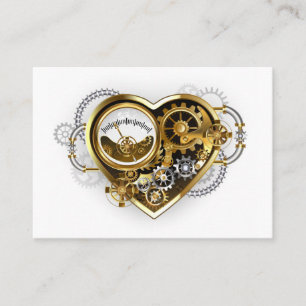 Steampunk Heart with a Manometer Discount Card