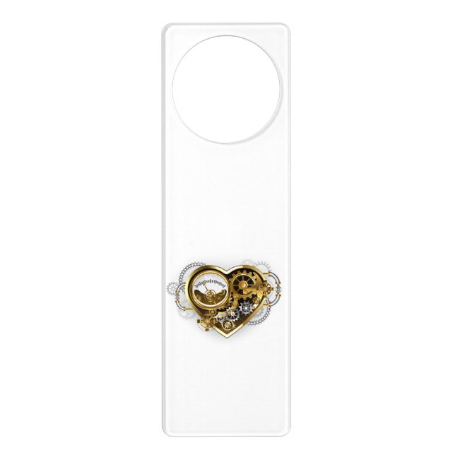 Steampunk Heart with a Manometer Door Hanger (Front)