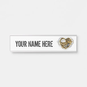 Steampunk Heart with a Manometer Door Sign