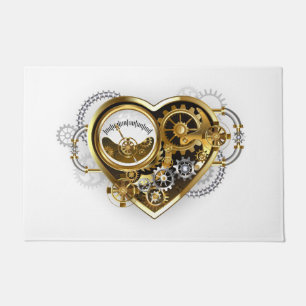 Steampunk Heart with a Manometer Doormat