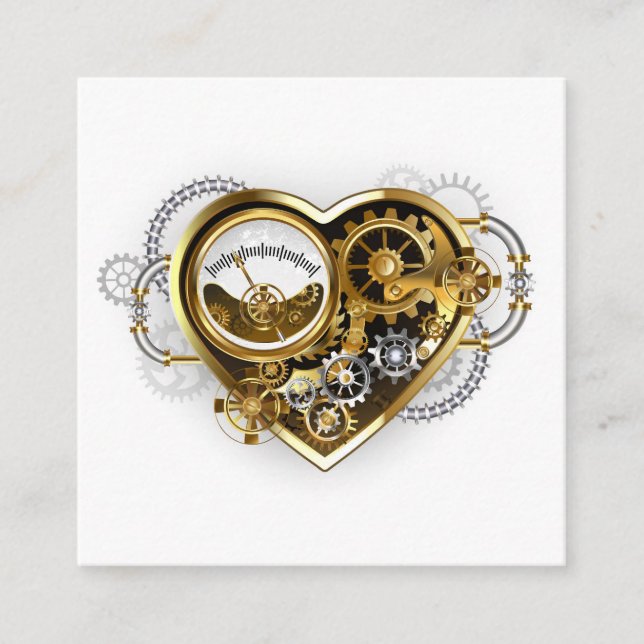 Steampunk Heart with a Manometer Enclosure Card (Front)