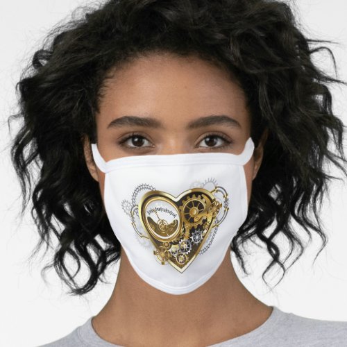 Steampunk Heart with a Manometer Face Mask