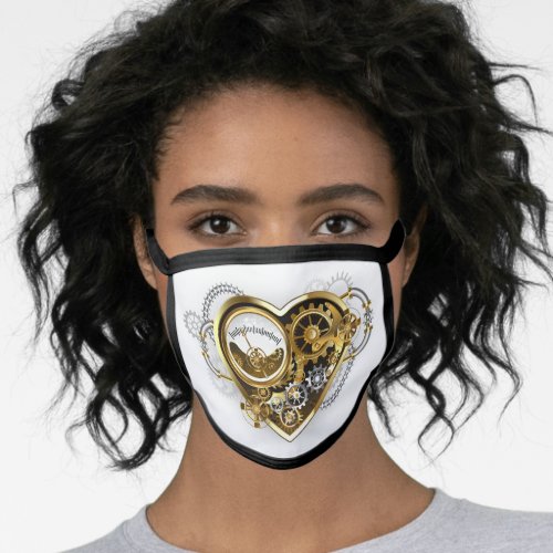 Steampunk Heart with a Manometer Face Mask