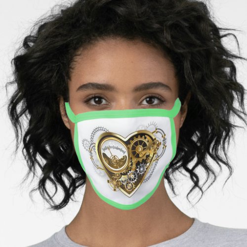 Steampunk Heart with a Manometer Face Mask