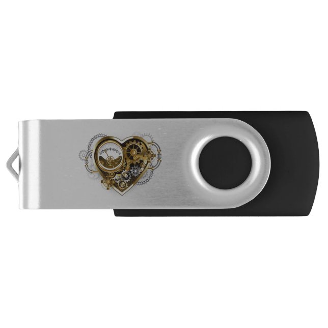 Steampunk Heart with a Manometer Flash Drive (Back)