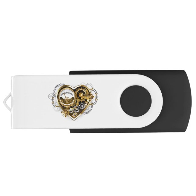 Steampunk Heart with a Manometer Flash Drive (Back)