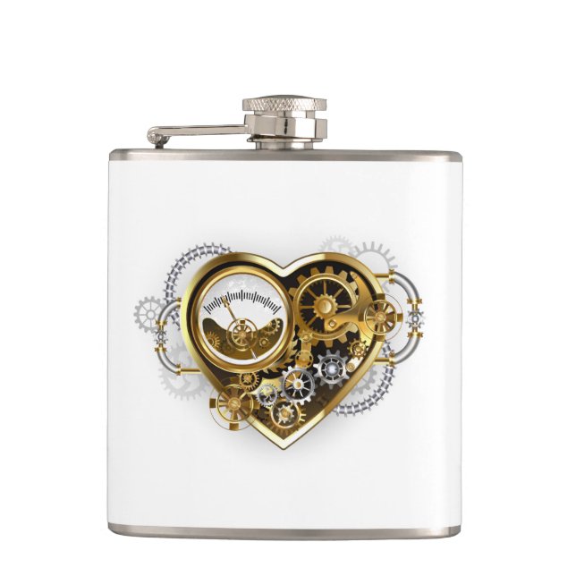 Steampunk Heart with a Manometer Flask (Front)