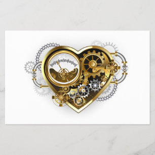Steampunk Heart with a Manometer Flyer