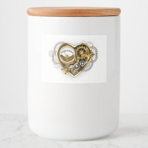 Steampunk Heart with a Manometer Food Label