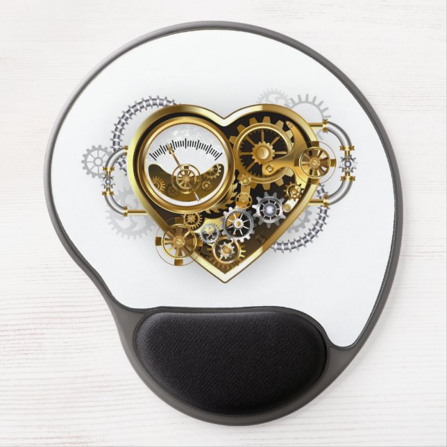 Steampunk Heart with a Manometer Gel Mouse Pad (Front)