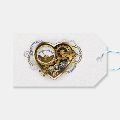 Steampunk Heart with a Manometer Gift Tags