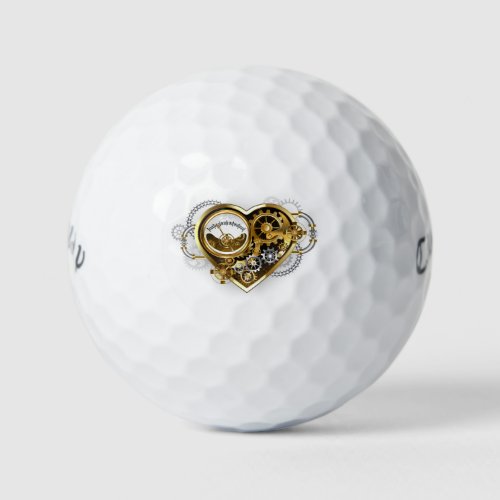 Steampunk Heart with a Manometer Golf Balls