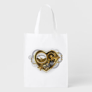 Steampunk Heart with a Manometer Grocery Bag
