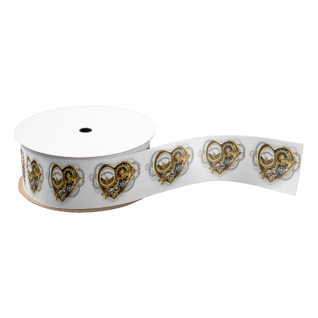 Steampunk Heart with a Manometer Grosgrain Ribbon (Spool)