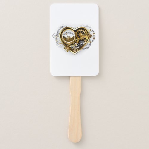 Steampunk Heart with a Manometer Hand Fan