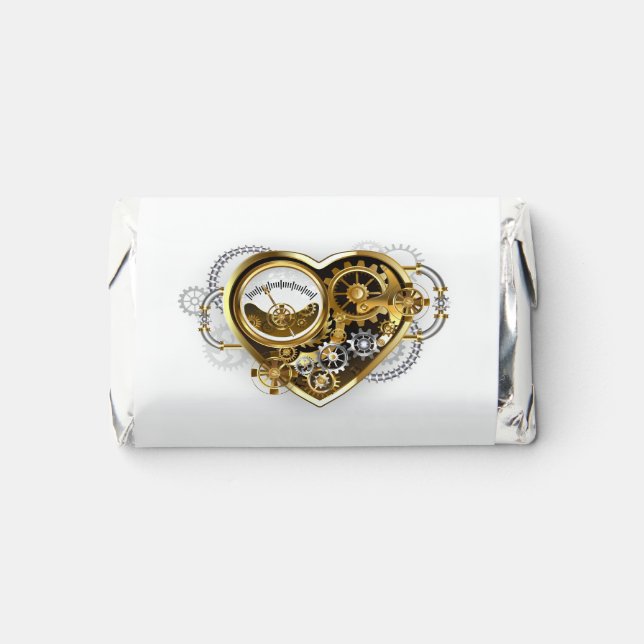 Steampunk Heart with a Manometer Hershey's Miniatures (Front)