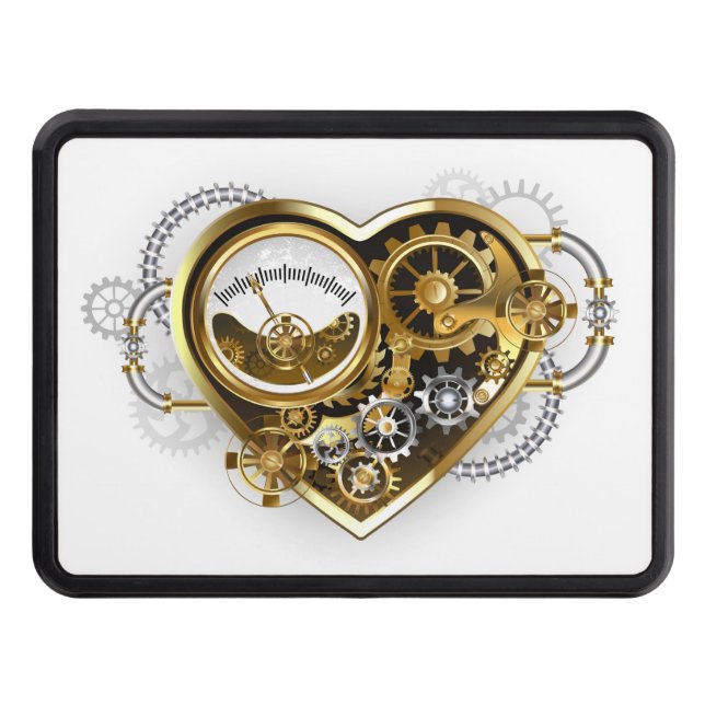 Steampunk Heart with a Manometer Hitch Cover (Front)