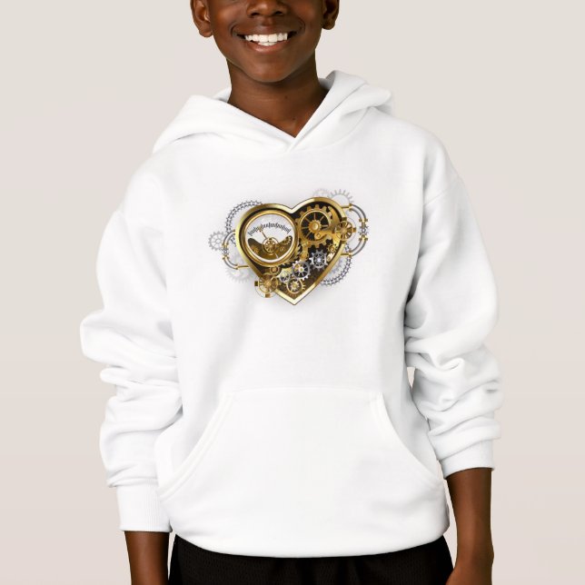 Steampunk Heart with a Manometer Hoodie (Front)