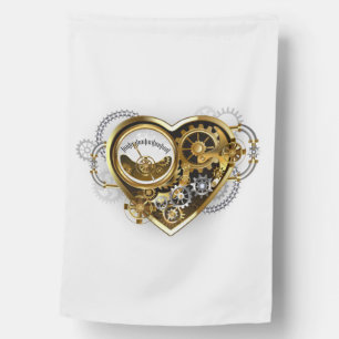 Steampunk Heart with a Manometer House Flag