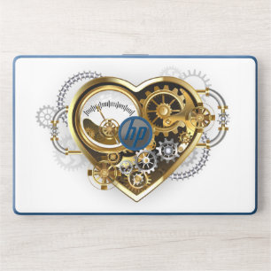 Steampunk Heart with a Manometer HP Laptop Skin