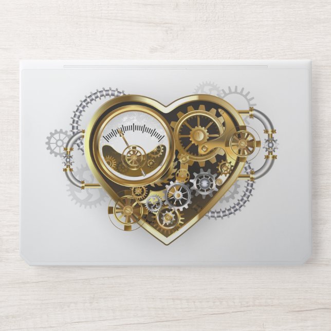 Steampunk Heart with a Manometer HP Laptop Skin (Front)