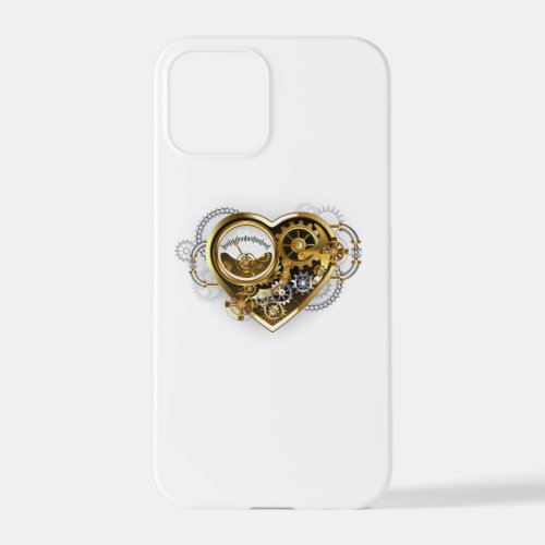 Steampunk Heart with a Manometer iPhone 12 Pro Case